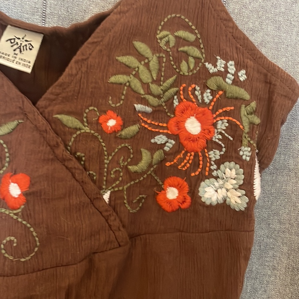 Embroidered Prana Tank.